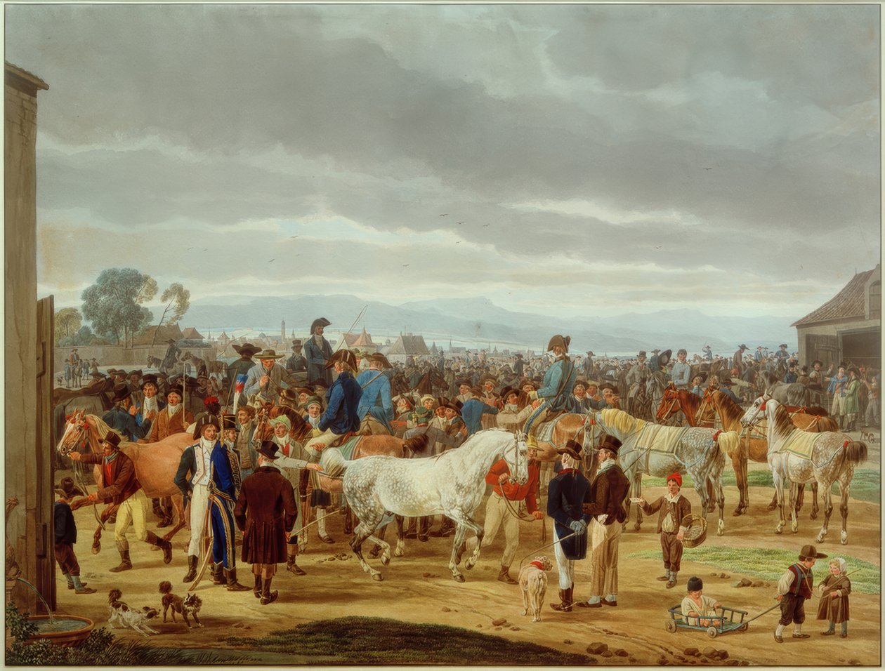 mercado de cavalos de Wilhelm von Kobell