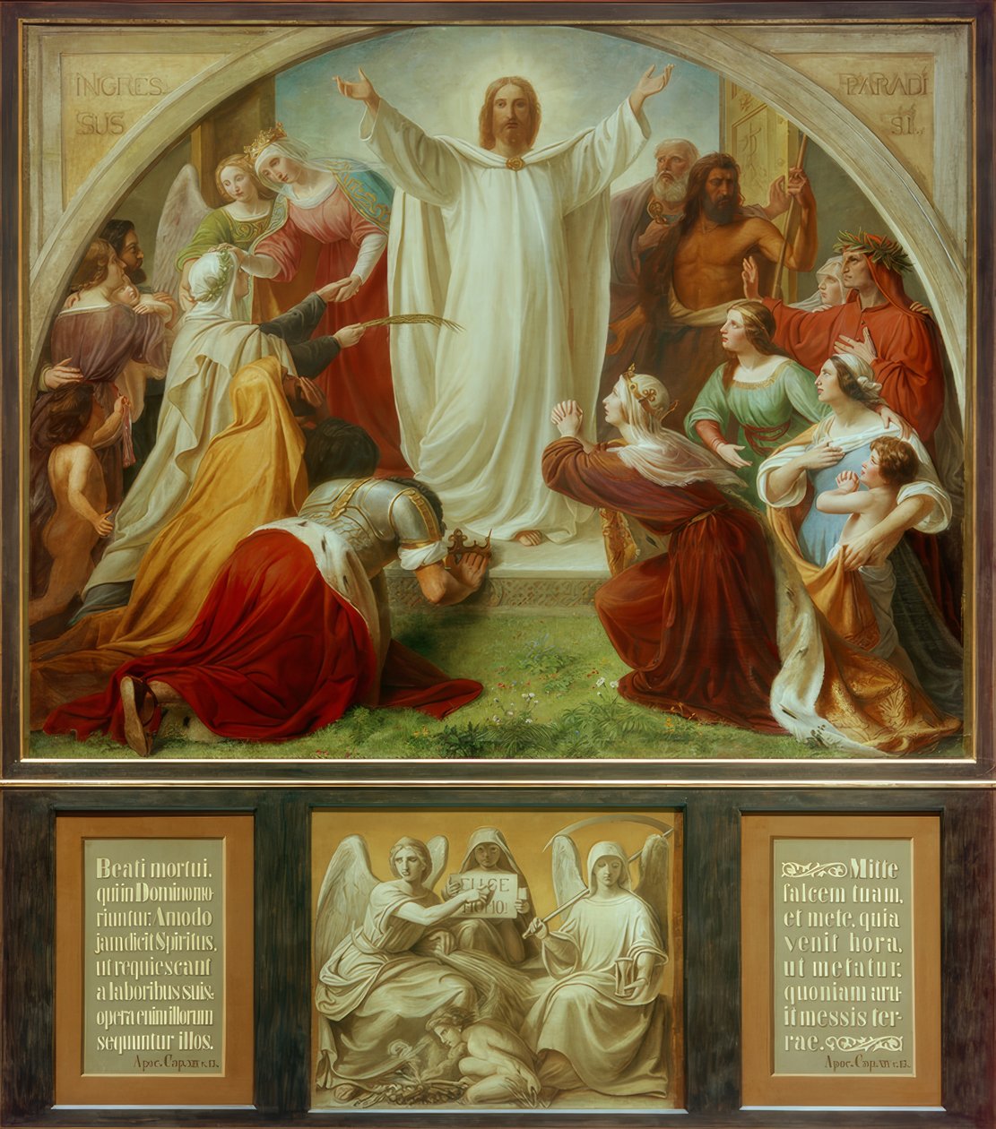 W. von Schadow, paraíso (céu) - painel do meio, tríptico, de Friedrich Wilhelm von Schadow