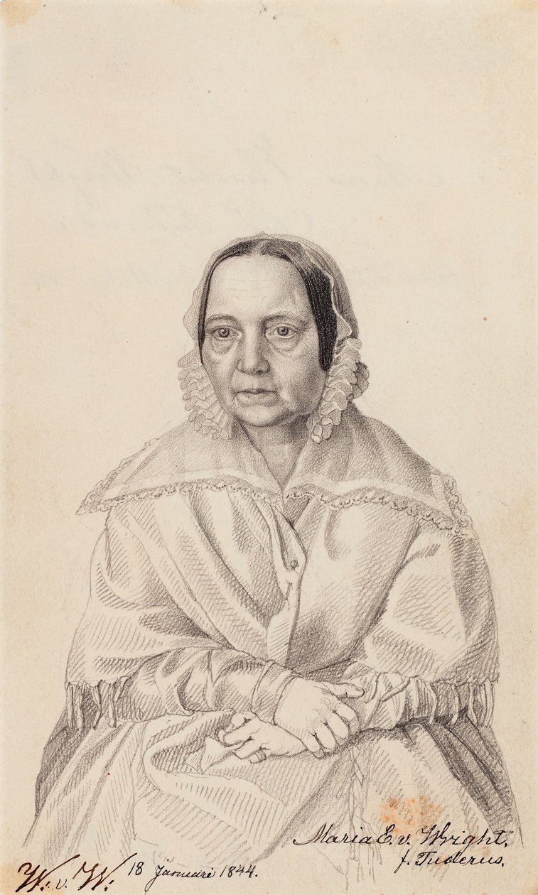 Maria Elisabeth von Wright, a mãe do artista de Wilhelm von Wright