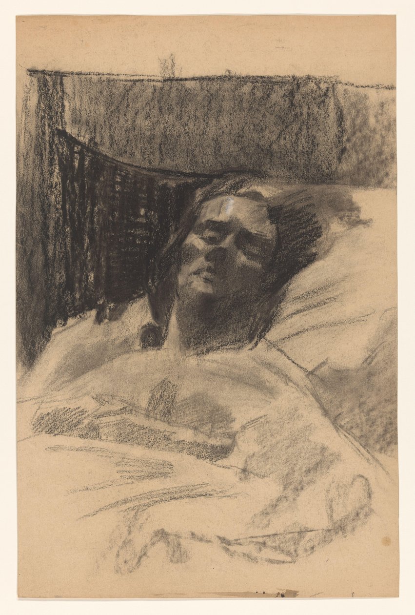 Esposa de Wilhelmus Johannes Steenhoff, na cama de Wilhelmus Johannes Steenhoff
