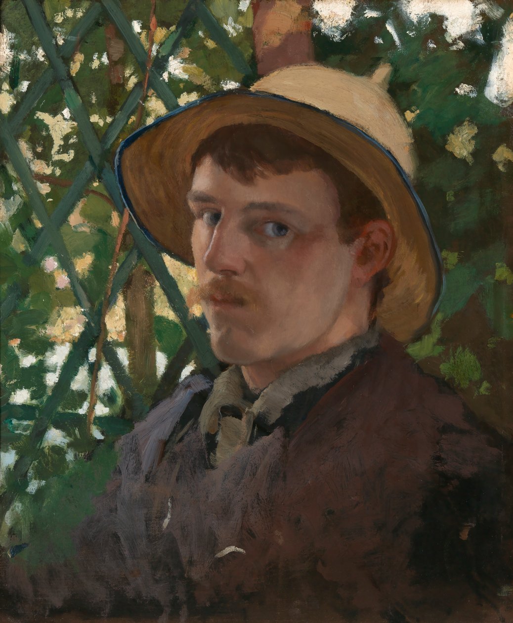 Auto-retrato em Montigny, 1876. de Will H. Low