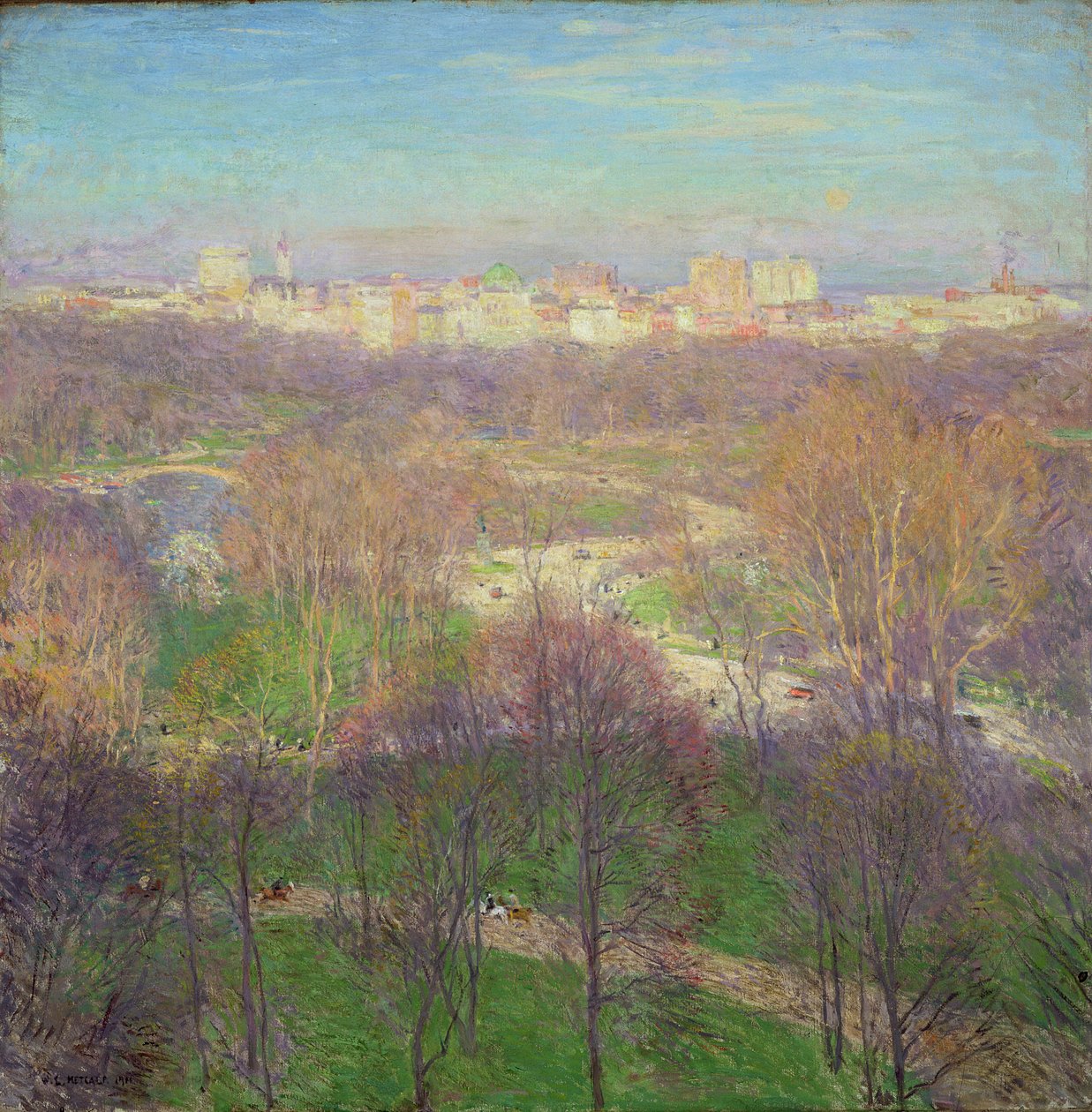 Tarde de primavera, Central Park, 1911 de Willard Leroy Metcalf
