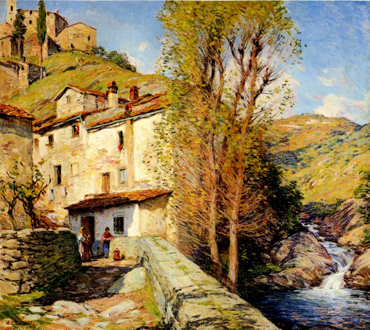 Old Mill em Pelago, Itália, 1913 de Willard Leroy Metcalf