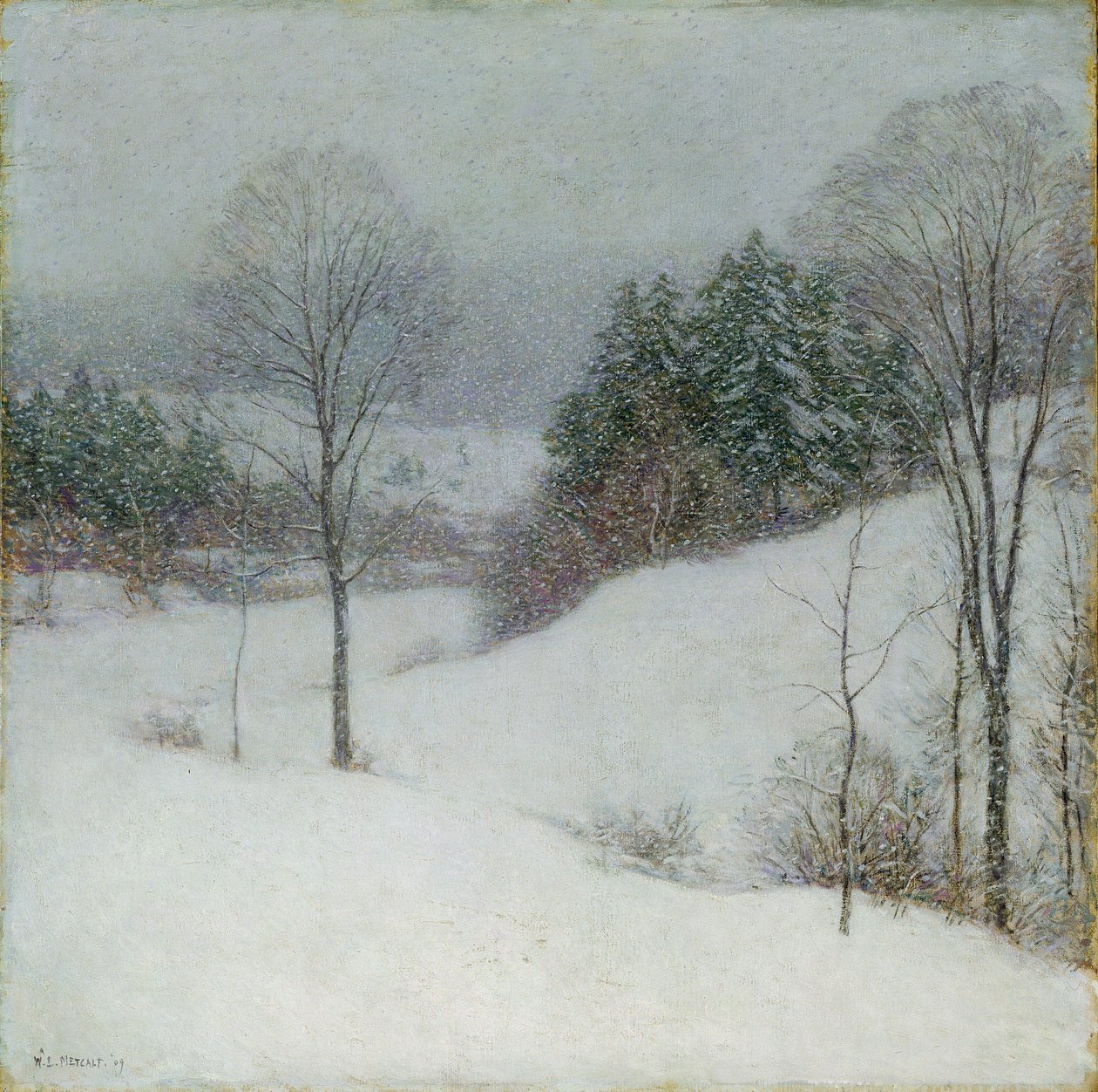 O véu branco, 1909 de Willard Leroy Metcalf