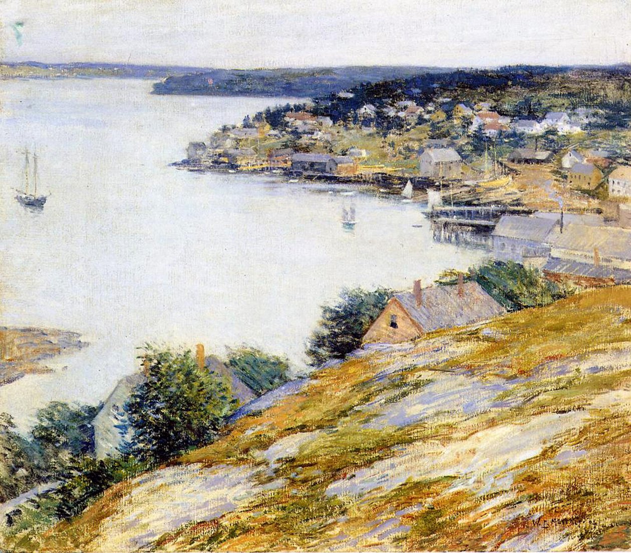 Porto de Boothbay do leste, 1904 de Willard Leroy Metcalf