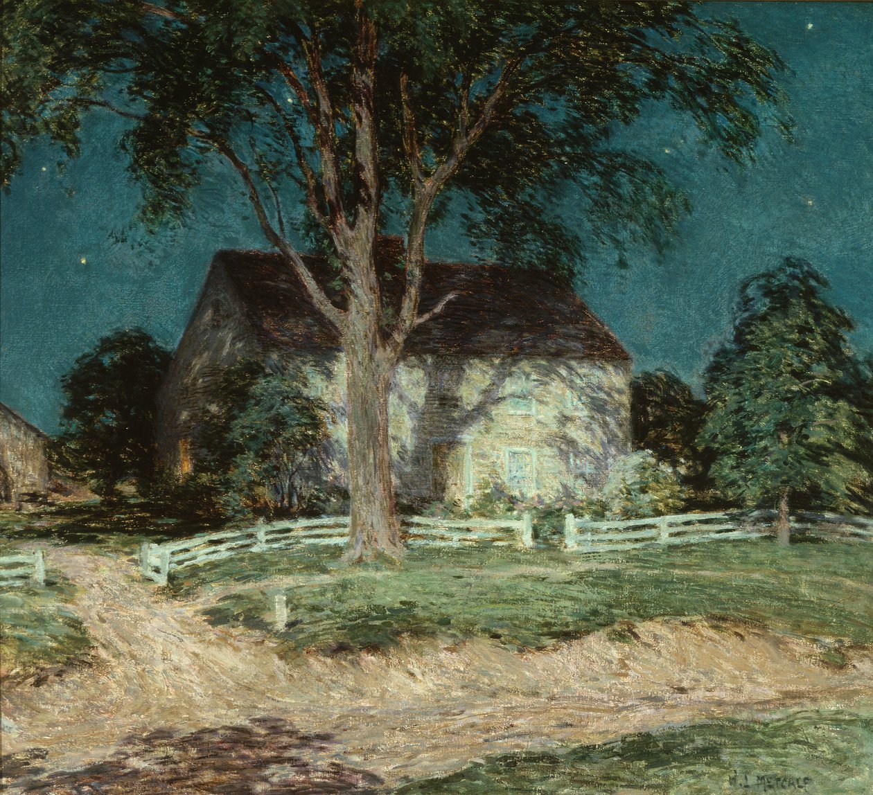 Old Homestead Connecticut, c.1914 (óleo sobre tela) de Willard Leroy Metcalf