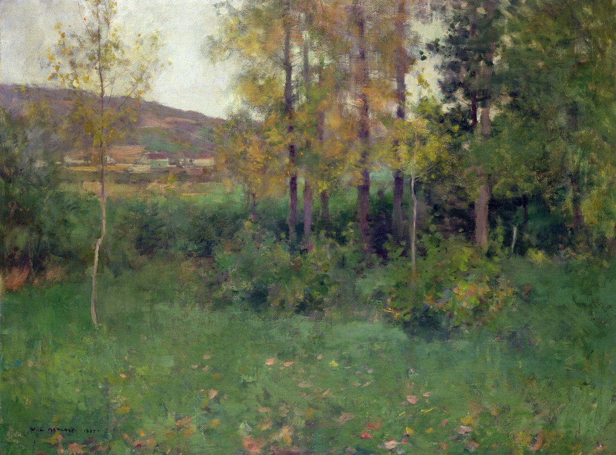 Paisagem de primavera, Giverny de Willard Leroy Metcalf