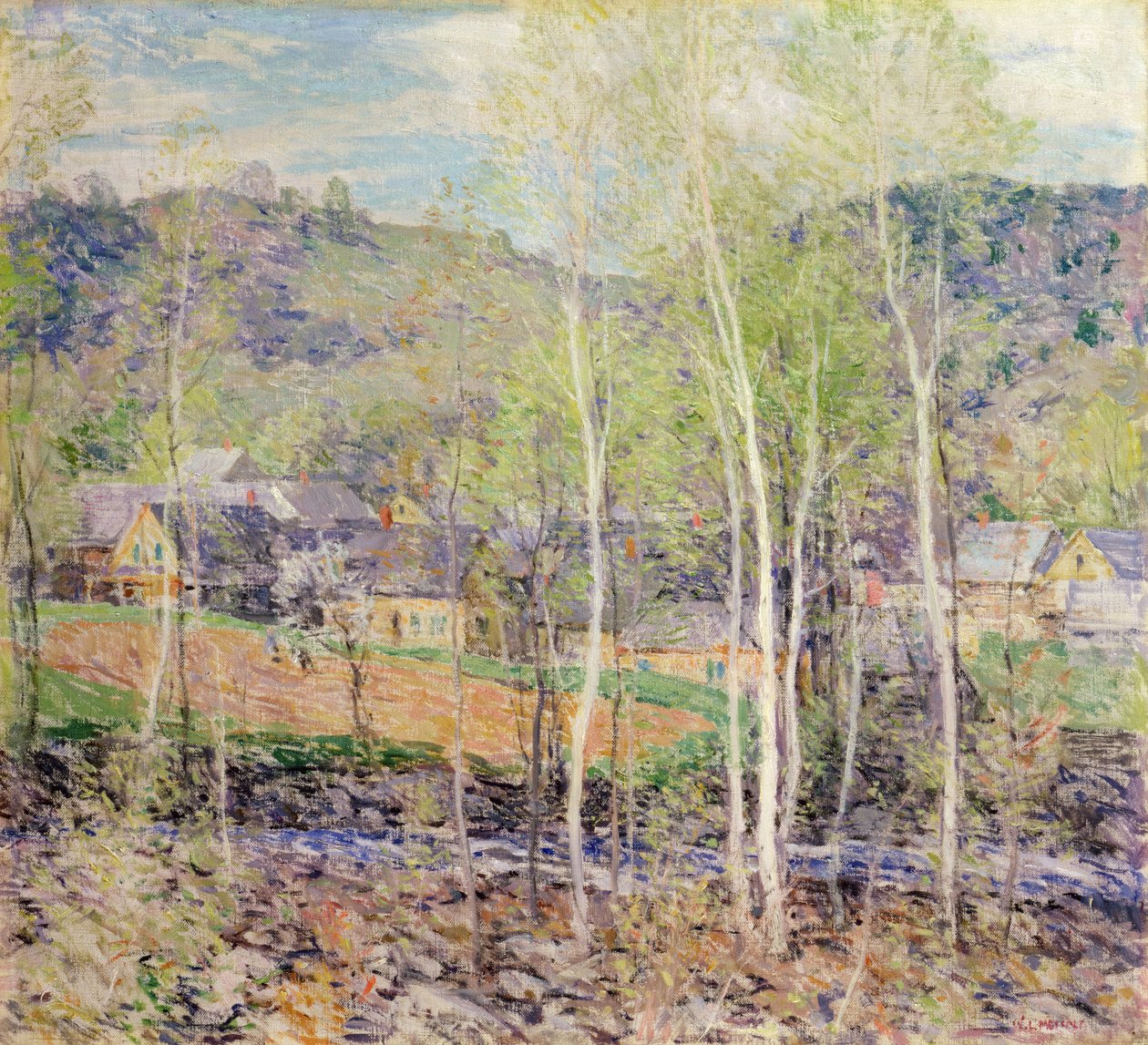 A Aldeia na Primavera de Willard Leroy Metcalf