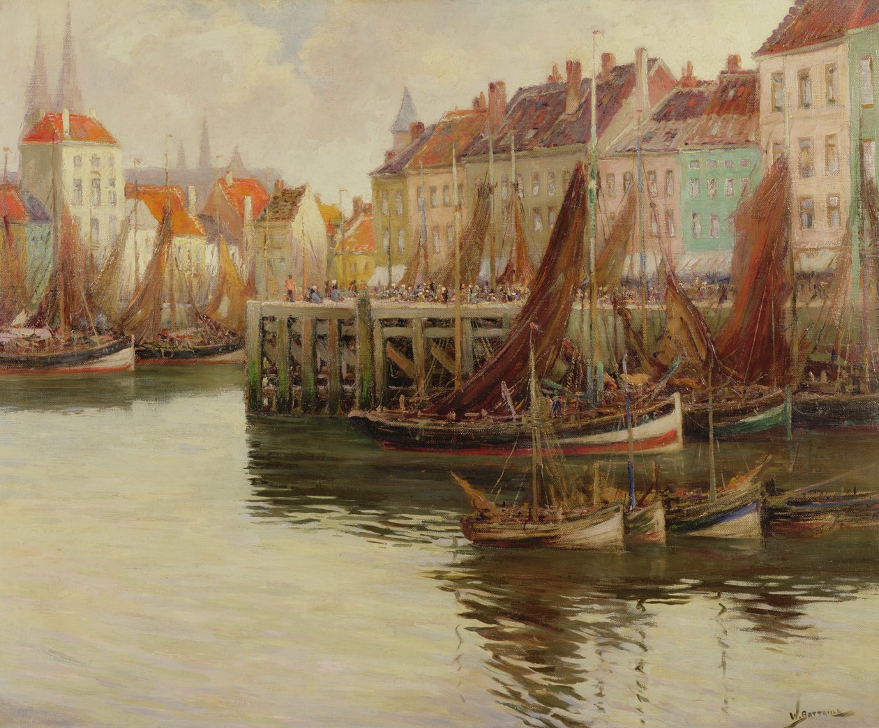 Oostende Harbour de Willem Bataille