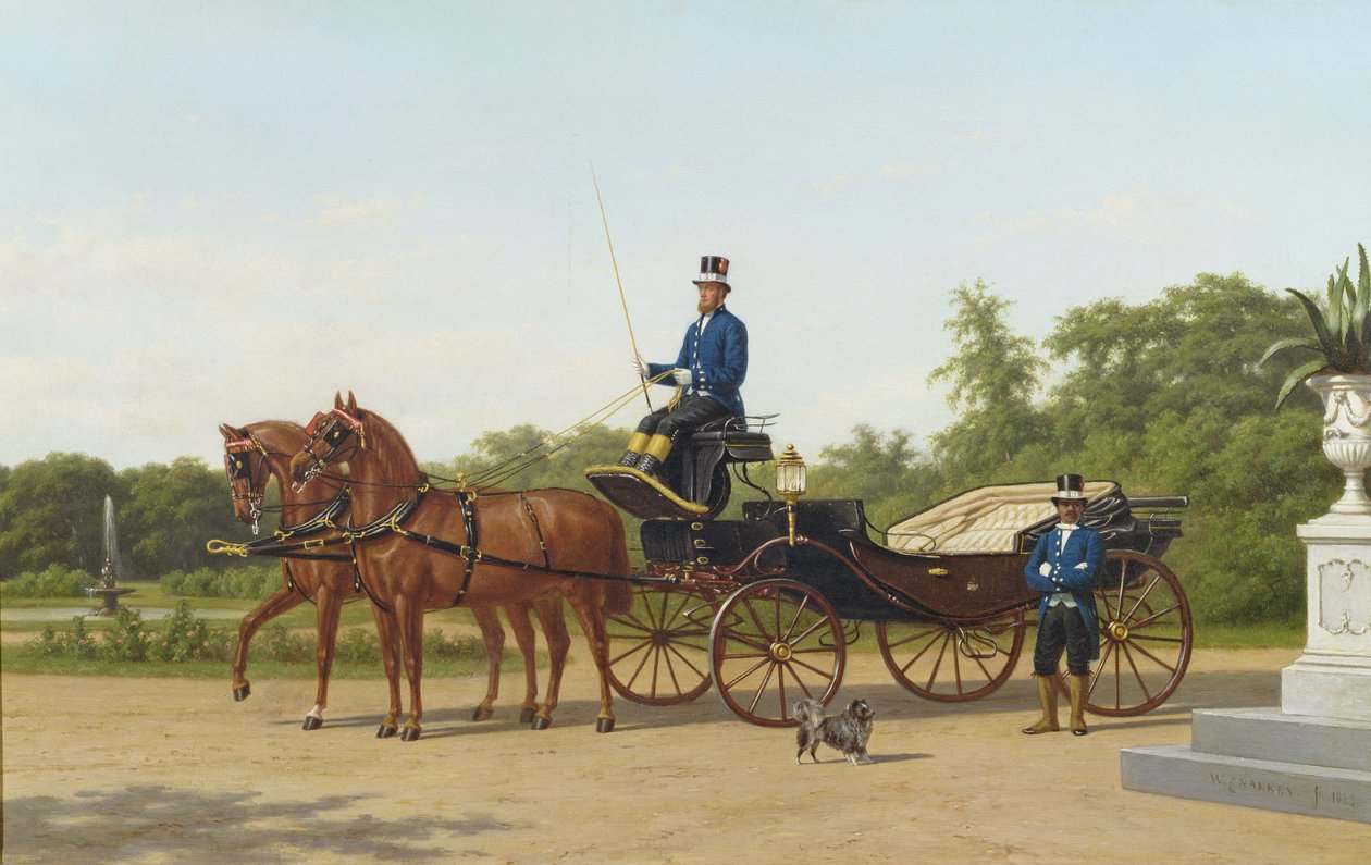 A espera de carruagem, 1865 de Willem Carel Nakken