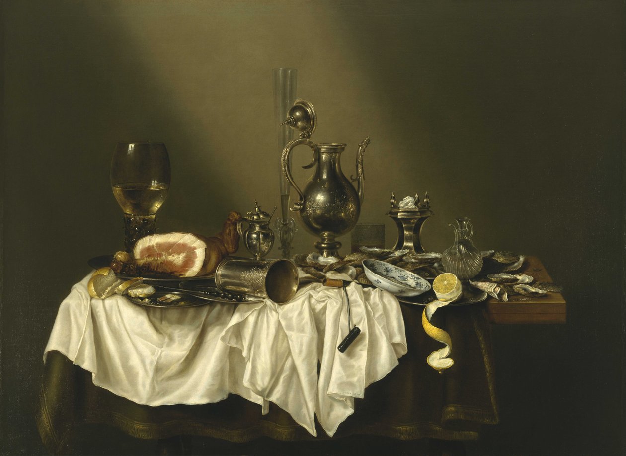 Secretária com Presunto de Willem Claesz. Heda