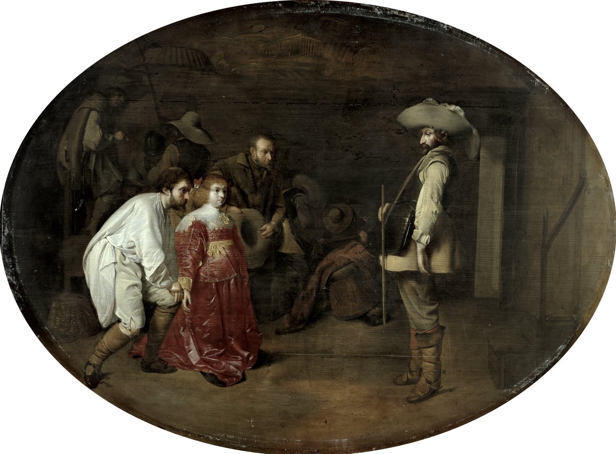 Trazido Antes do Capitão (óleo sobre painel de carvalho) de Willem Cornelisz Duyster