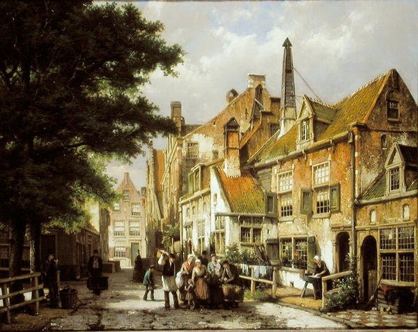 Cena de rua de Willem Koekkoek