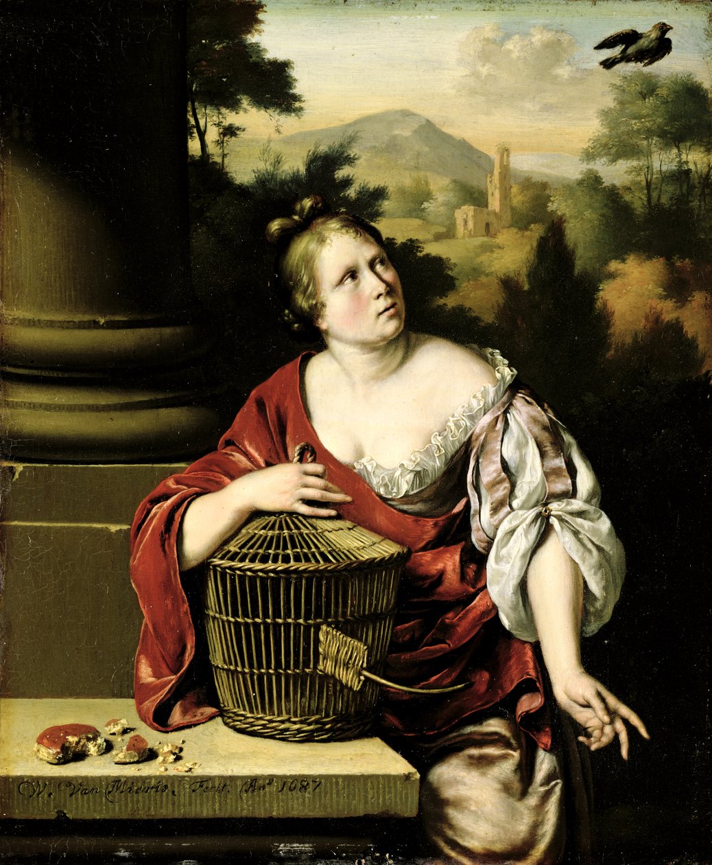 Retrato de uma mulher, 1687 de Willem Van Mieris