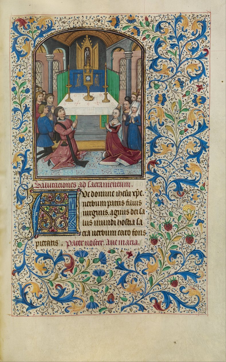 A adoração da Eucaristia de Willem Vrelant