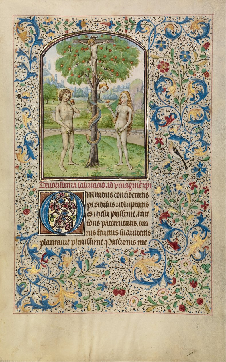 Adão e Eva Comendo o Fruto Proibido de Willem Vrelant
