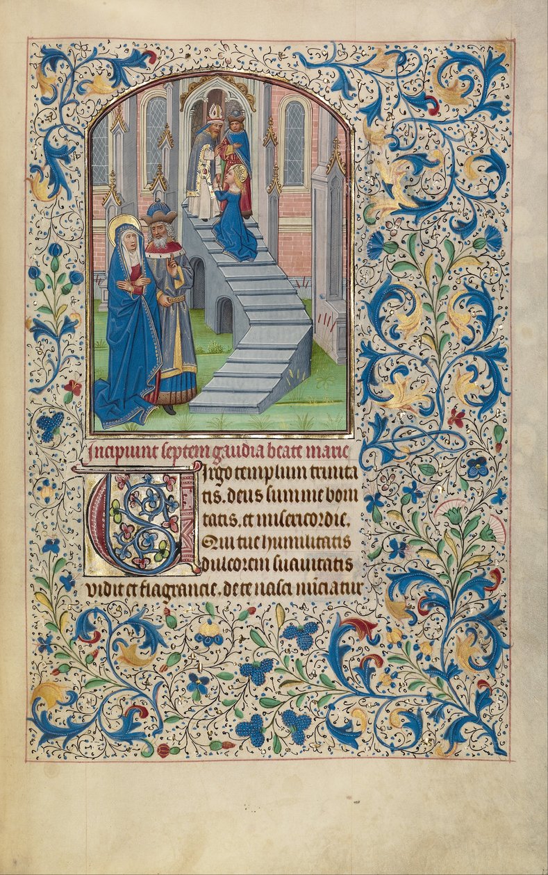 A apresentação da virgem no templo de Willem Vrelant