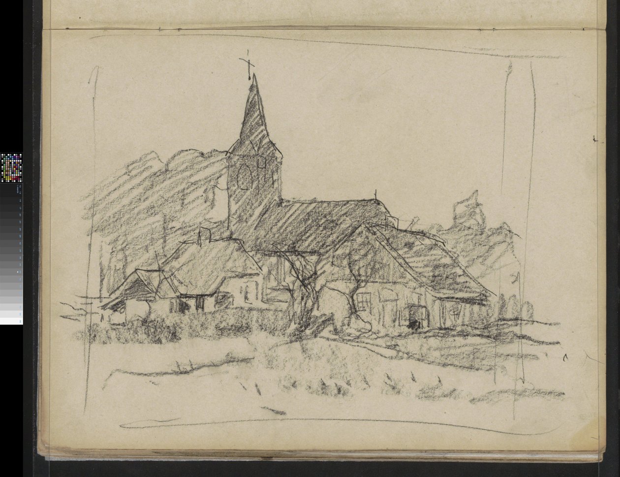 Vista de Diepenheim com o Johanneskerk, Willem Witsen de Willem Arnoldus Witsen