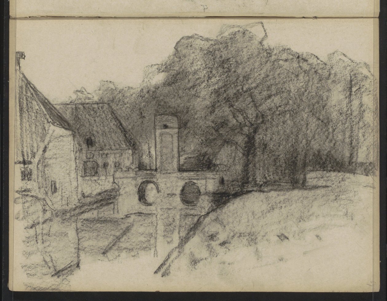 Vista do portão de entrada para Huis Diepenheim de Willem Arnoldus Witsen