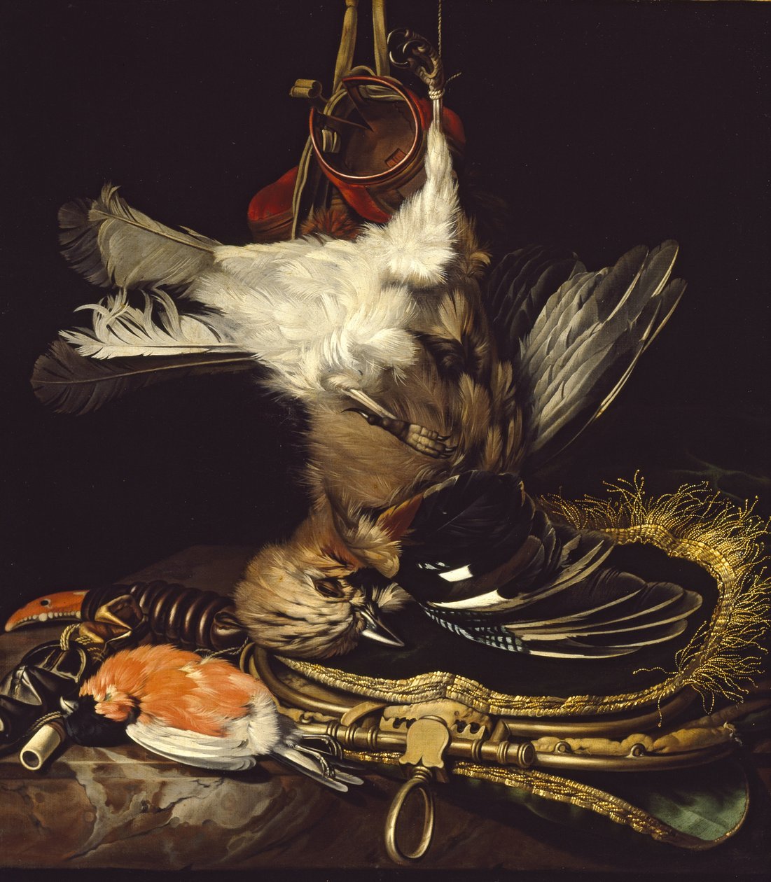 Ainda vida com um jay morto de Willem van Aelst