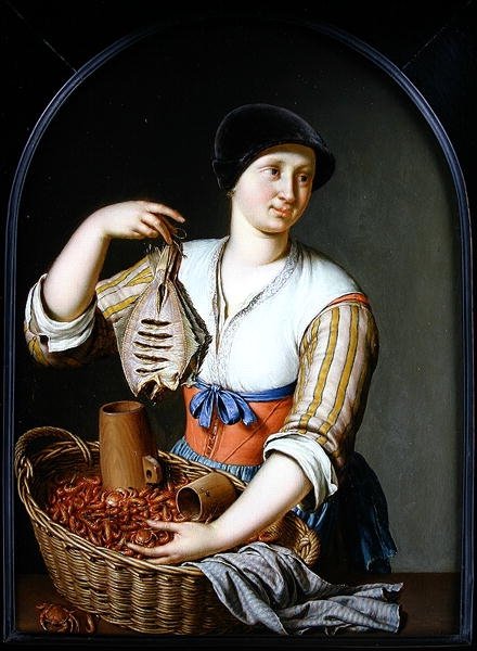 A esposa dos peixes, 1725 de Willem Van Mieris
