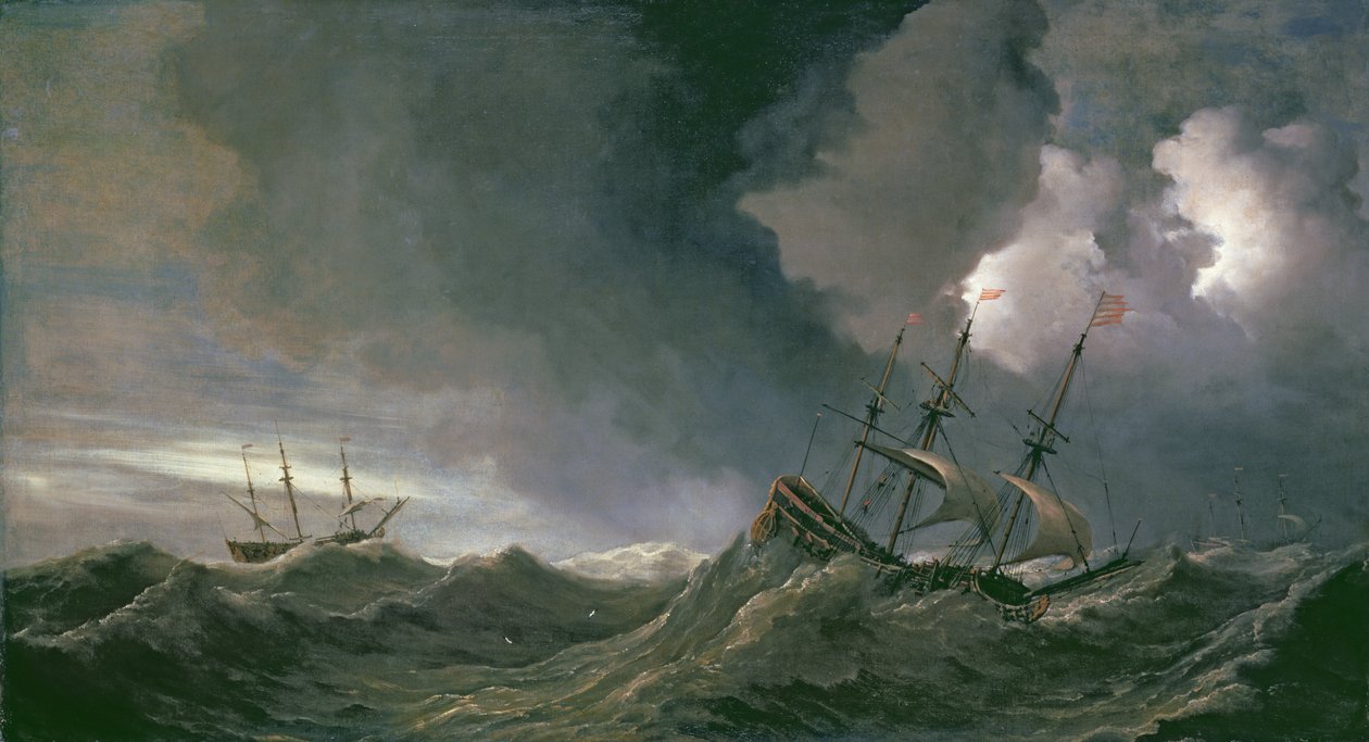 Tempestade no mar de Willem van de Velde the Younger