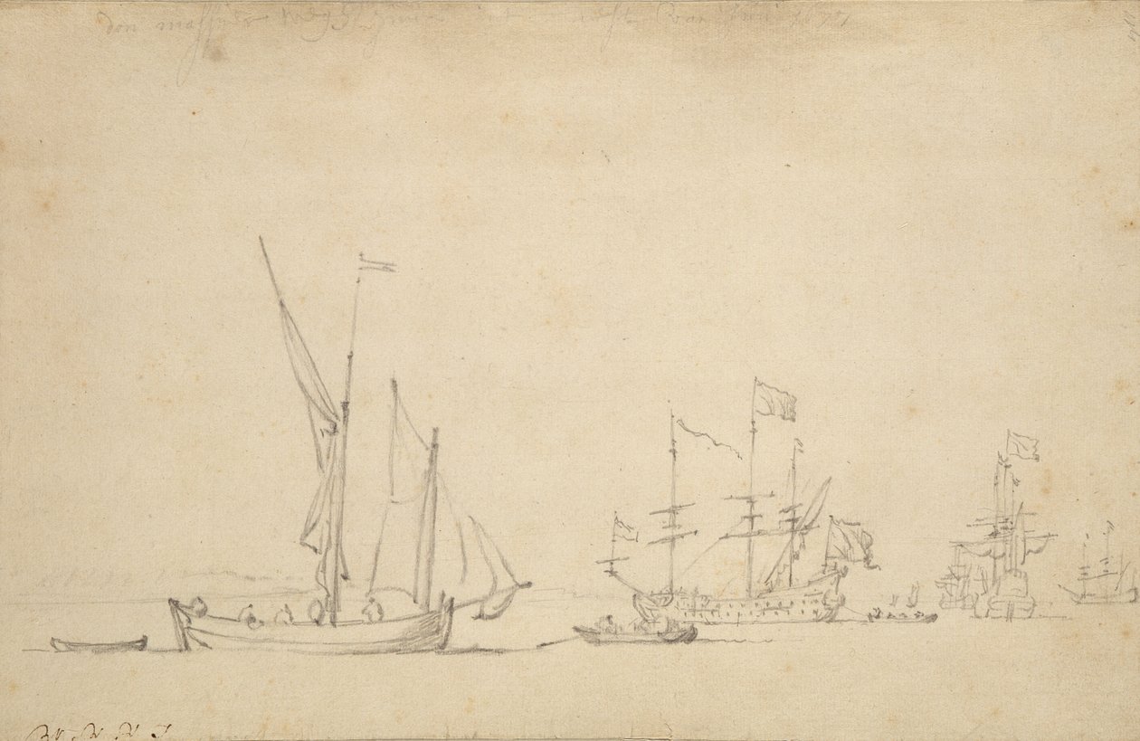 Navios de Sluis, 1677 de Willem van de Velde