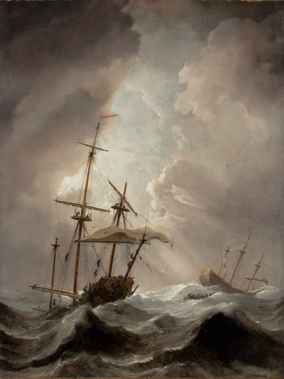 Tempestade no mar de Willem van de Velde