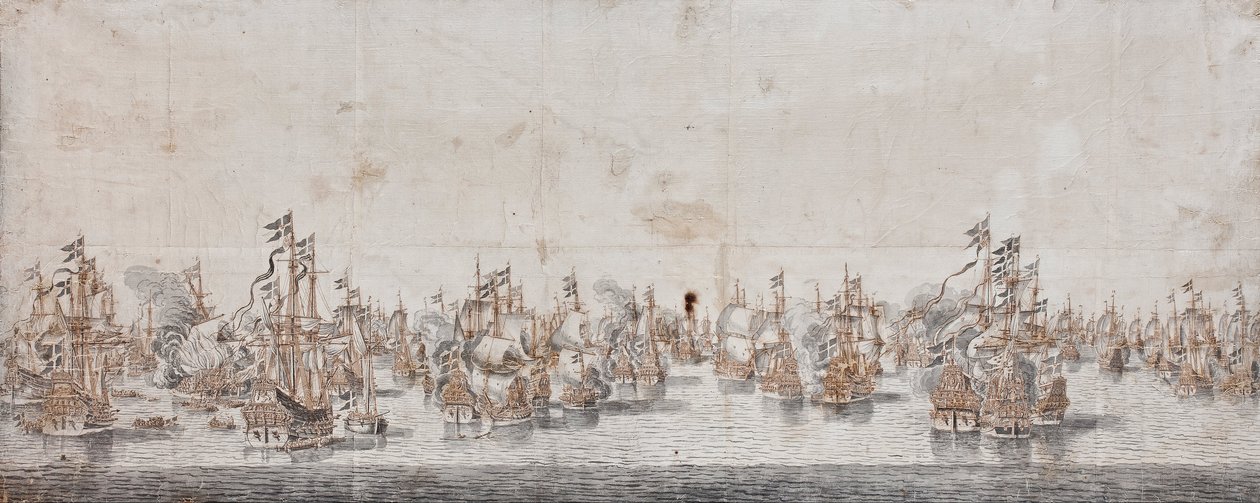 A batalha de Femern de Willem van de Velde the Elder