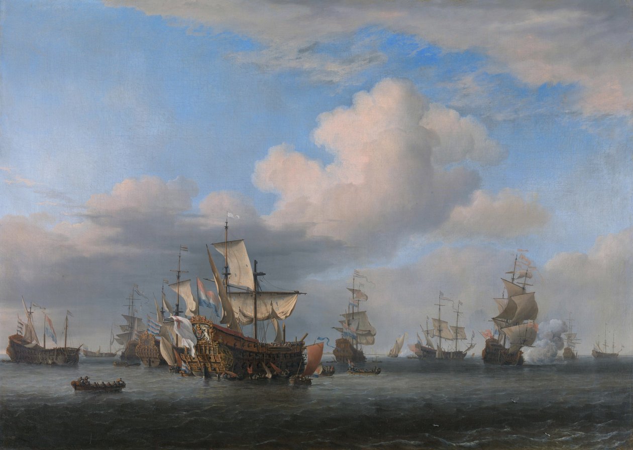 Quatro dias de batalha de Willem van de Velde the Younger