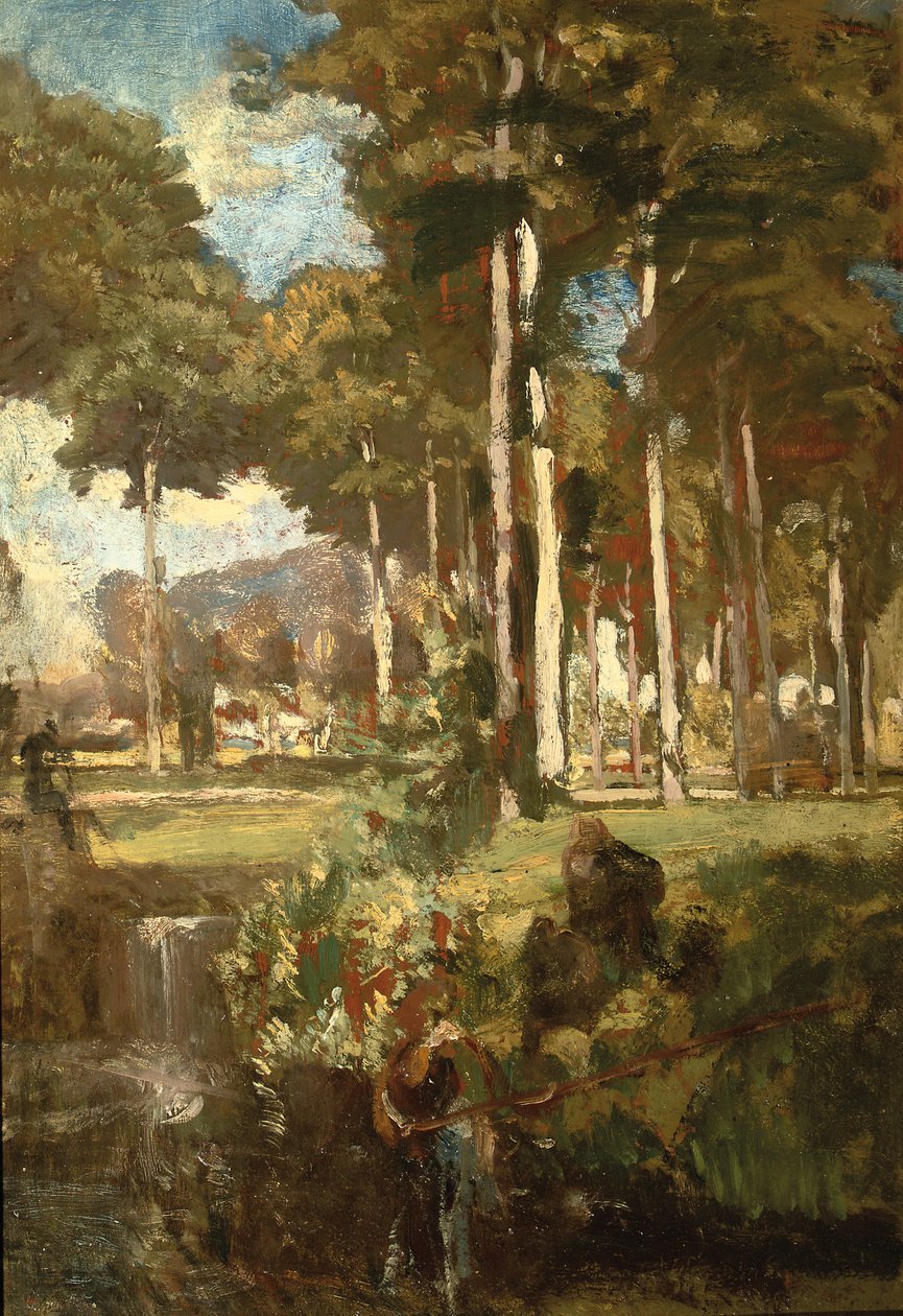 Berkenbos (óleo no painel) de Willem Adriaan van Konijnenburg