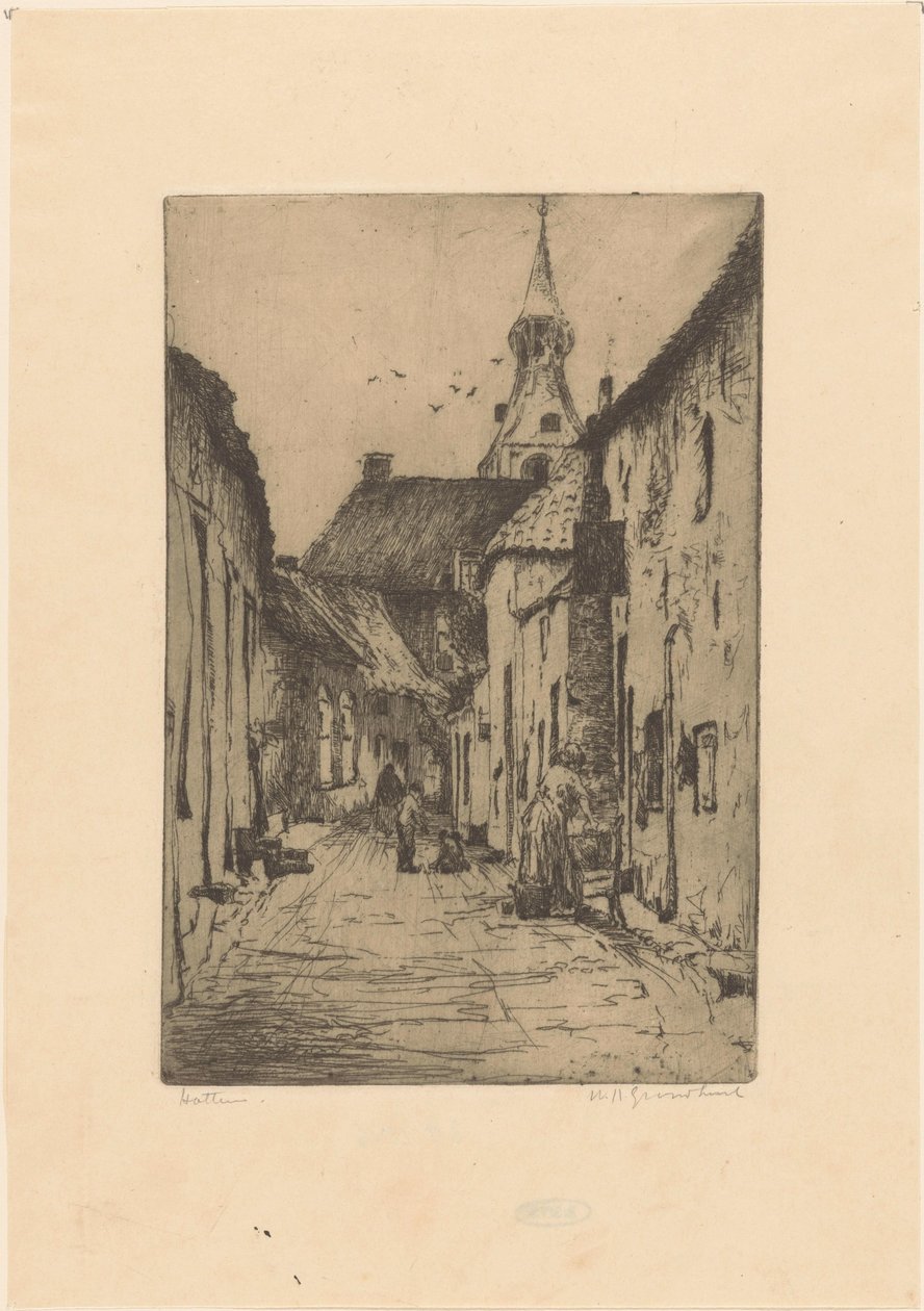 Hattem (título original sobre o objecto) de Willem Adrianus Grondhout (signed by artist)