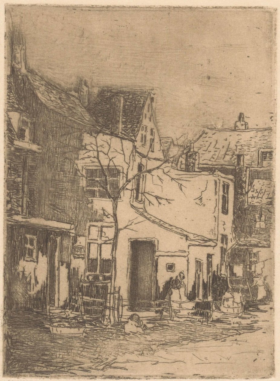 Casas em Rijswijk de Willem Adrianus Grondhout (signed by artist)