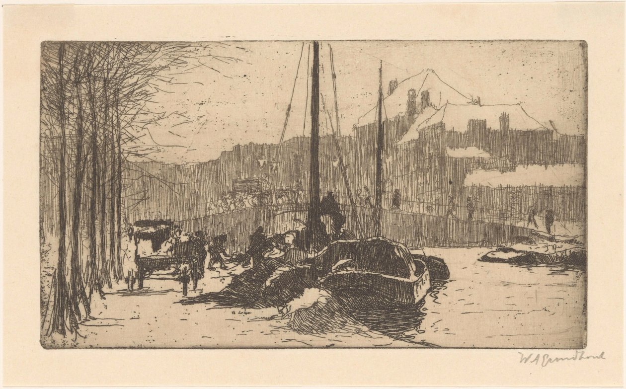 Neve na cidade (título original) de Willem Adrianus Grondhout (signed by artist)