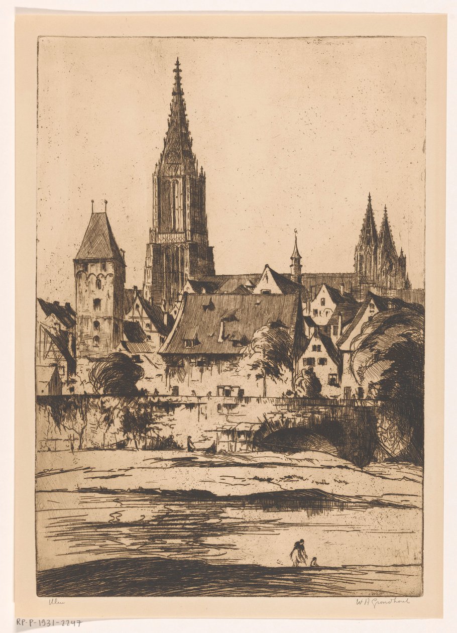 Ulm (título original sobre o objecto) de Willem Adrianus Grondhout (signed by artist)
