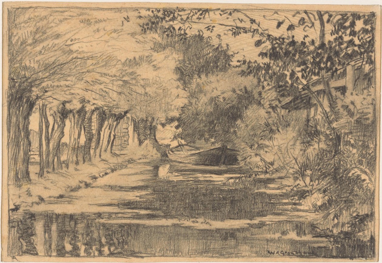 Broeksloot perto de Voorburg de Willem Adrianus Grondhout