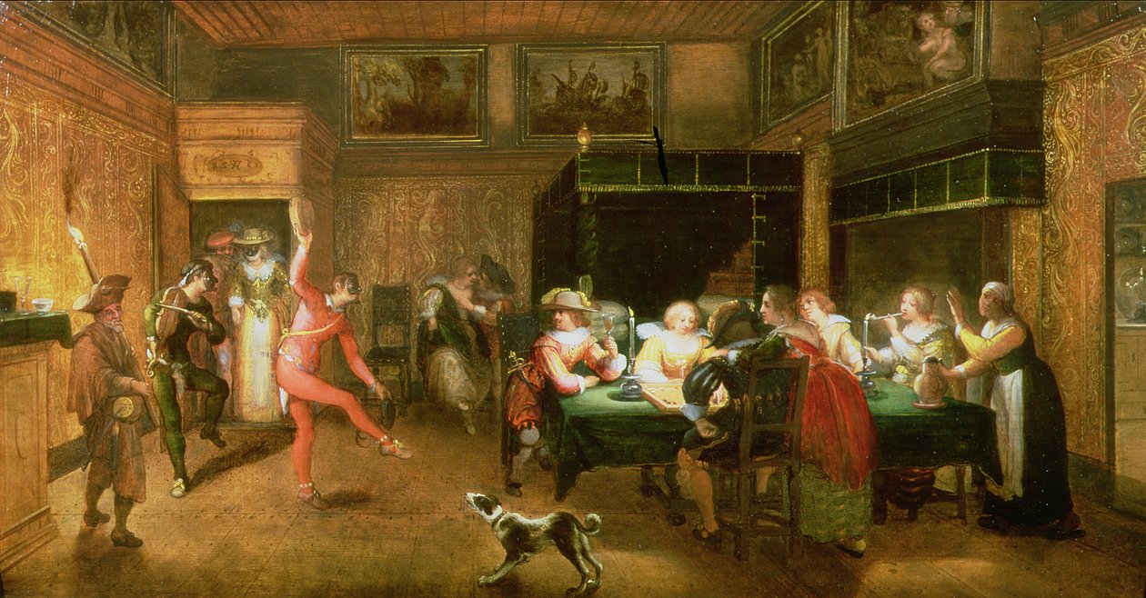 Um divertido arlequim de Willem Anthonissone Anthonis