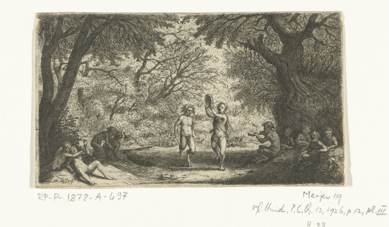Sátiros festeiros e ninfas da madeira de Willem Basse