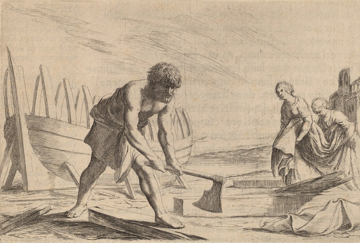 Ulisses na Ilha da Deusa Calipso, 1634. de Willem Basse
