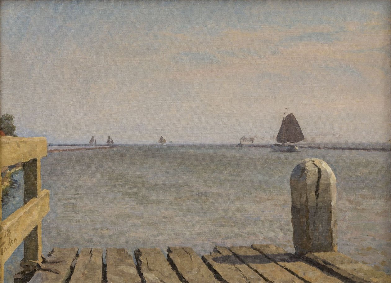 Cais em Enkhuizen, 1918. de Willem Bastiaan Tholen