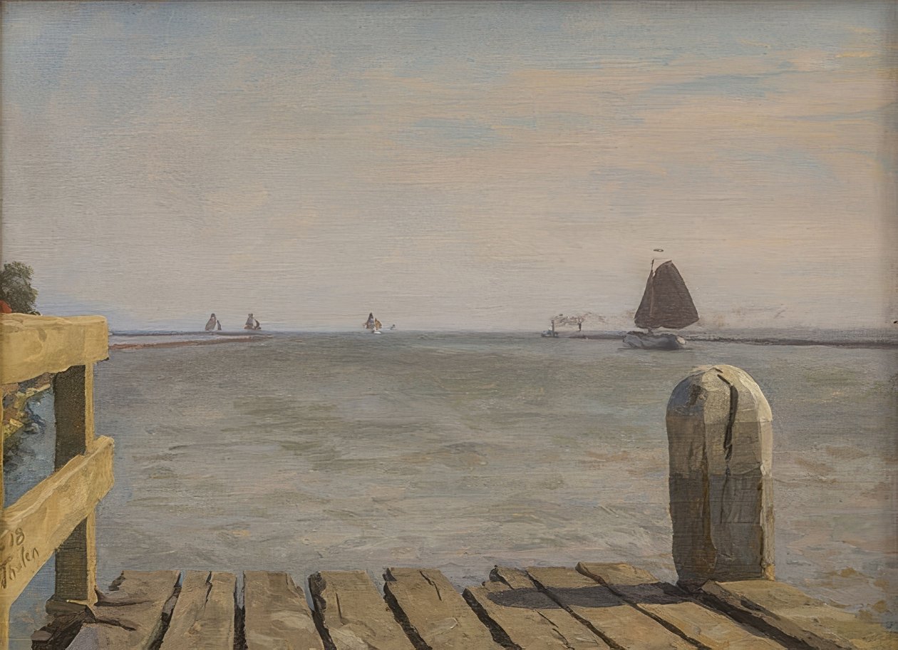 Cais em Enkhuizen. 1918 de Willem Bastiaan Tholen
