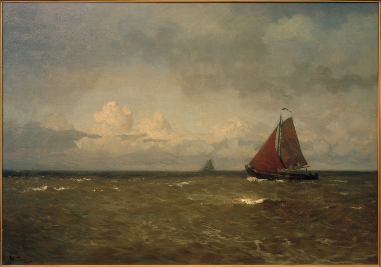 Barco terrestre de placa no Zuiderzee de Willem Bastiaan Tholen