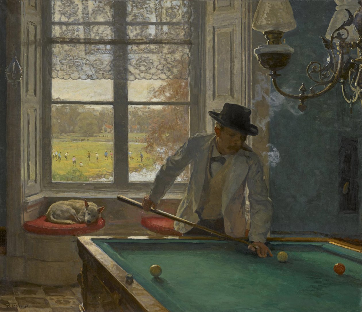 O jogador de bilhar, 1896. de Willem Bastiaan Tholen