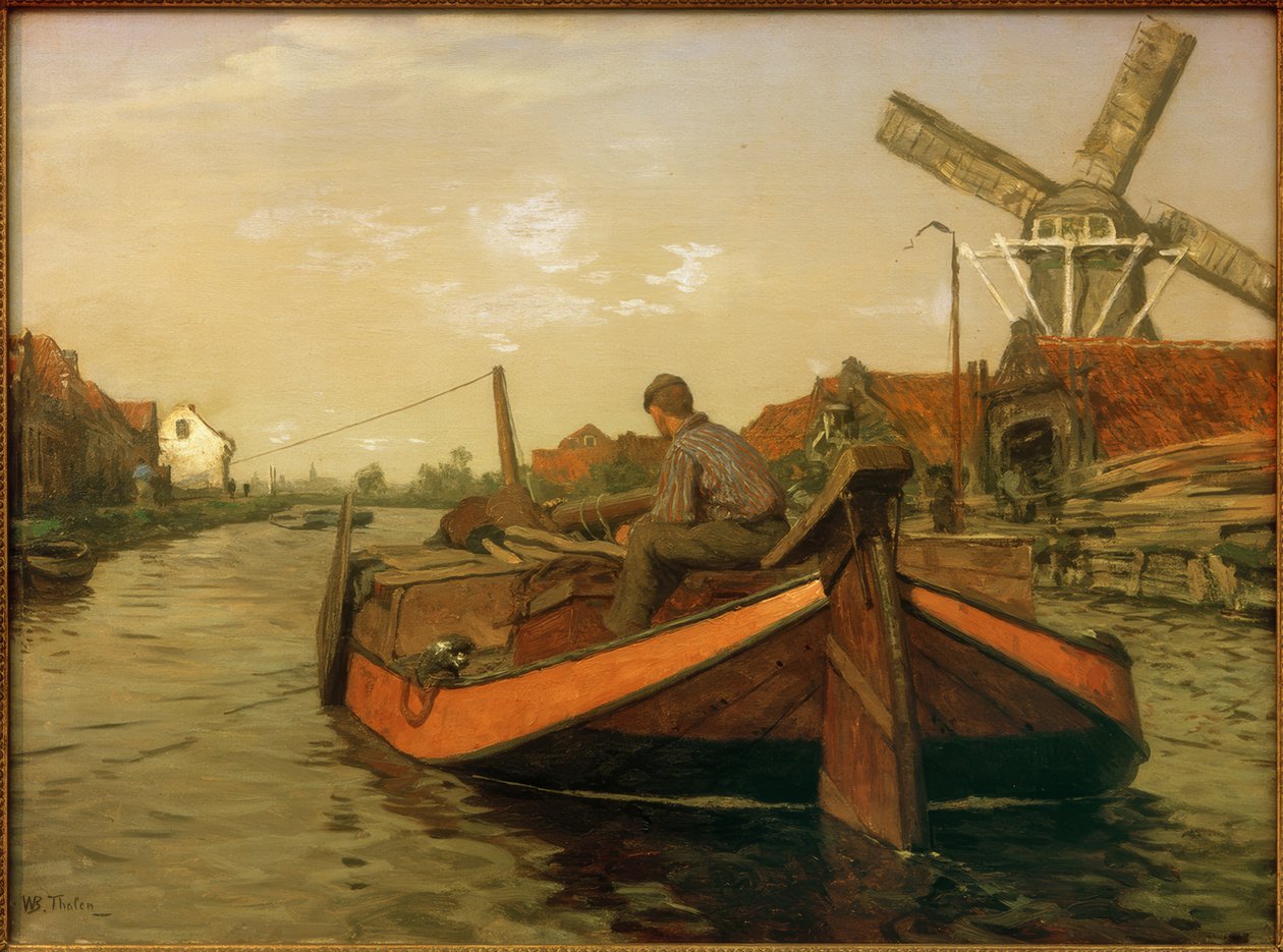 Barcaça de trekking no canal de Willem Bastiaan Tholen