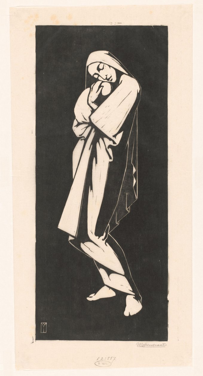 mulher com filho de Willem Bernardus IJzerdraat (signed by artist)