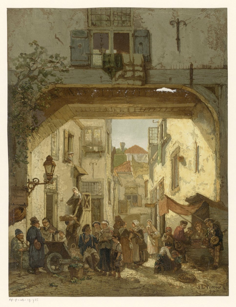 Boerenpoort no bairro judeu em Haia de Willem Bernardus IJzerdraat