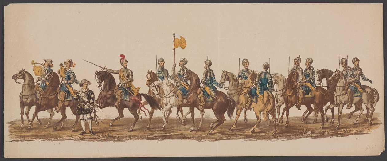Procissão delft de 1862, primeiro grupo
Fourth Lustrum of the Royal Academy at Delft - Ao. 1862 - Desfile com fantasia (título da série sobre o objecto) de Willem Bernardus IJzerdraat