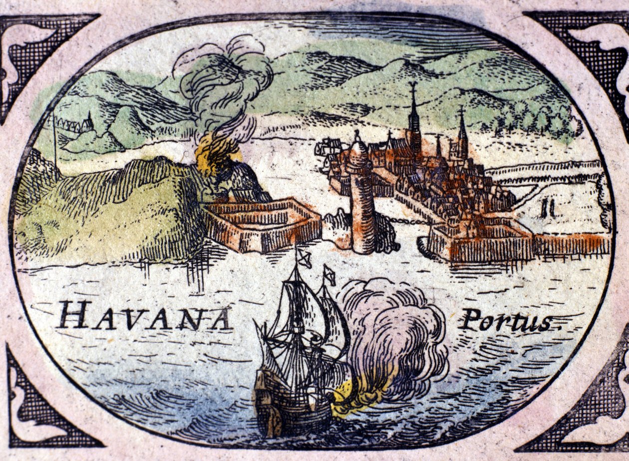 Havana, com base no Atlas de William Blaeu de Willem Blaeu