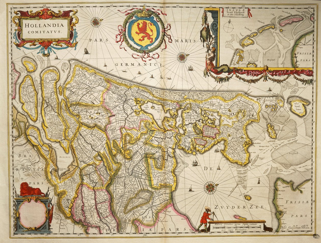 Holanda do Theatrum Orbis Terrarum de Willem Bleau, Amsterdam de Willem Blaeu