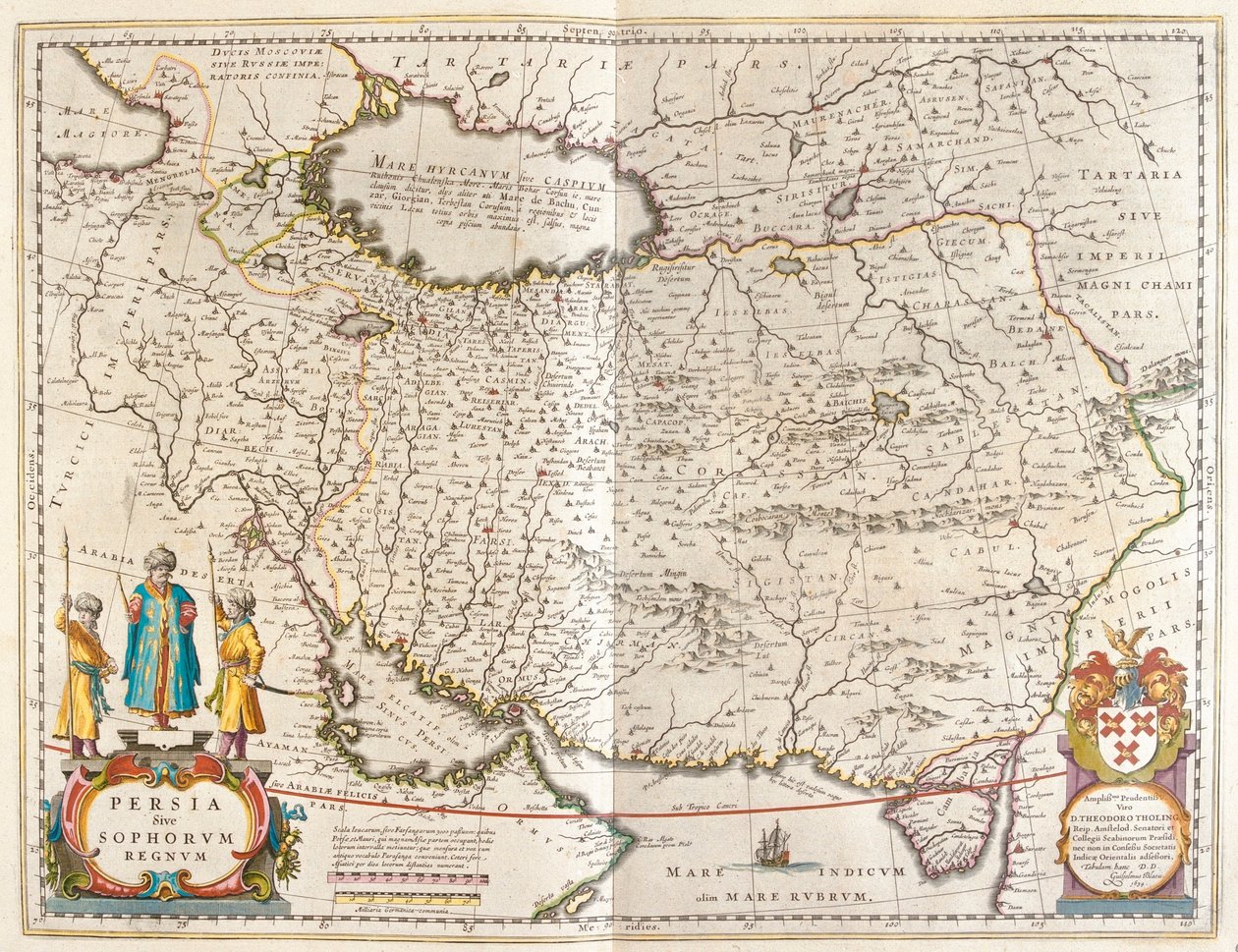 Império Persa, em "Theatrum Orbis Terrarum, sive Atlas Novus" de Willem Blaeu, Amesterdão de Willem Blaeu